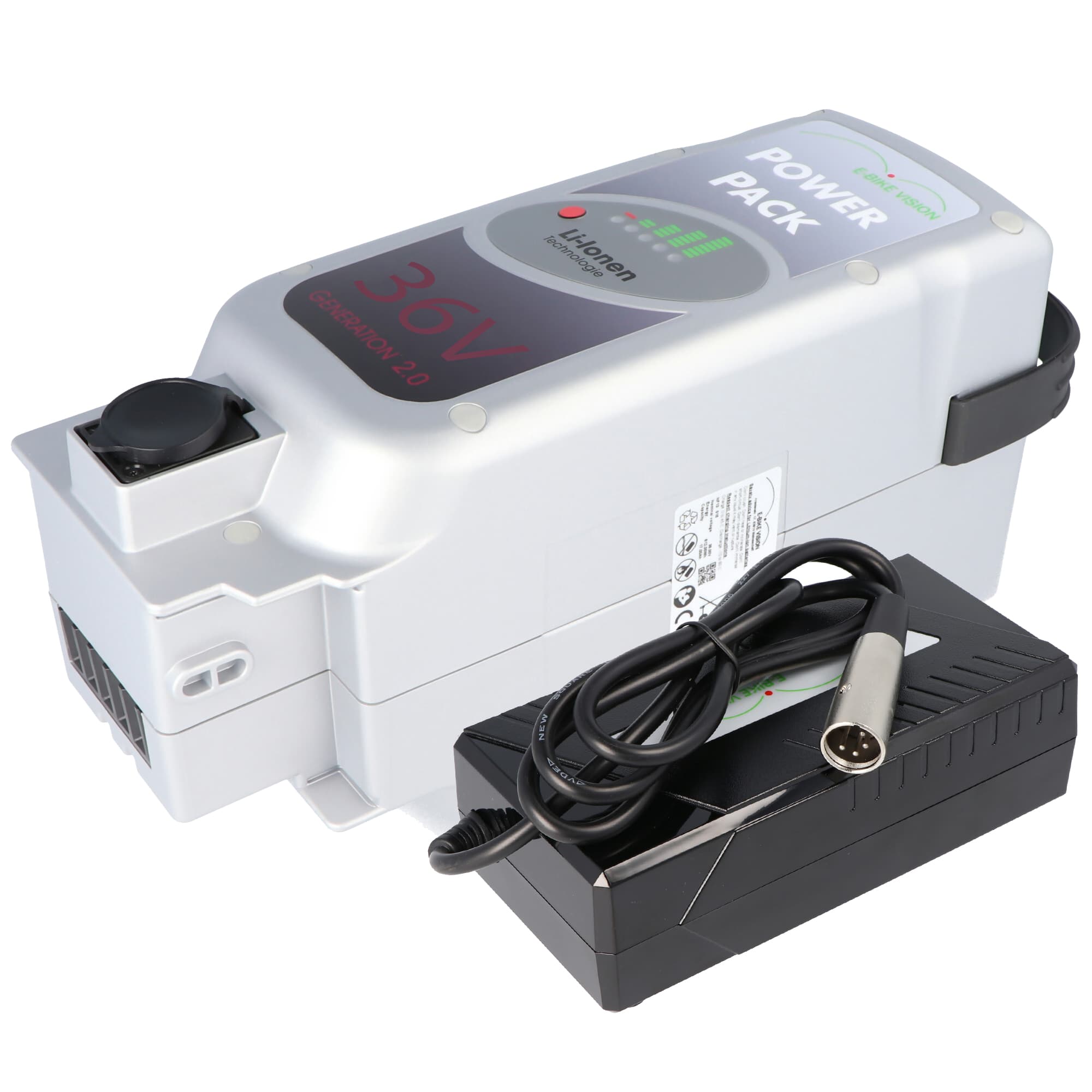 Batterie vélo électrique pour lecteur Panasonic 36 volts 13 Ah 468Wh, tube de selle, chargeur rapide inclus 4A